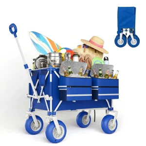 Heavy Duty Folding Utility Beach Wagon 9" Wheels - Thumbnail Image 2