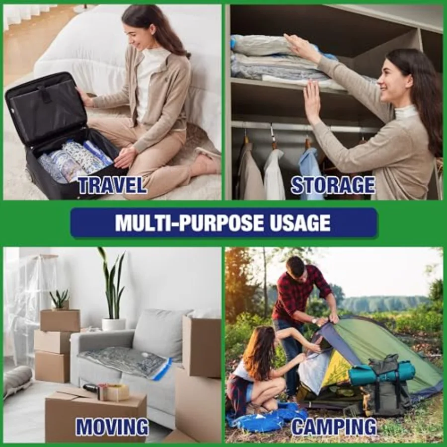 12PK Travel Vacuum Bags with Electric Pump - Image 3