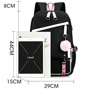 Y2K Kawaii Travel/School Cartoon Girls Backpack - Thumbnail Image 2