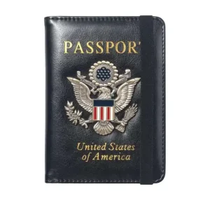 Synthetic Leather Passport Holder - RFID Blocking - Thumbnail Image 3