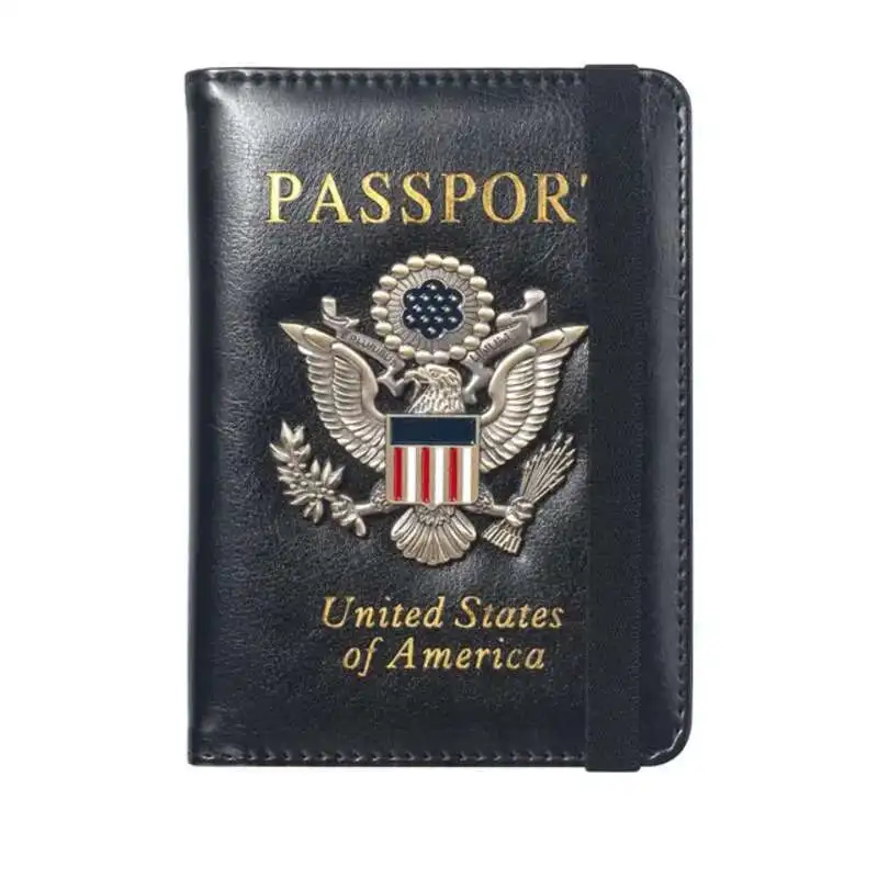 Synthetic Leather Passport Holder - RFID Blocking - Image 3