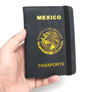Synthetic Leather Mexico Passport/ Card Holder