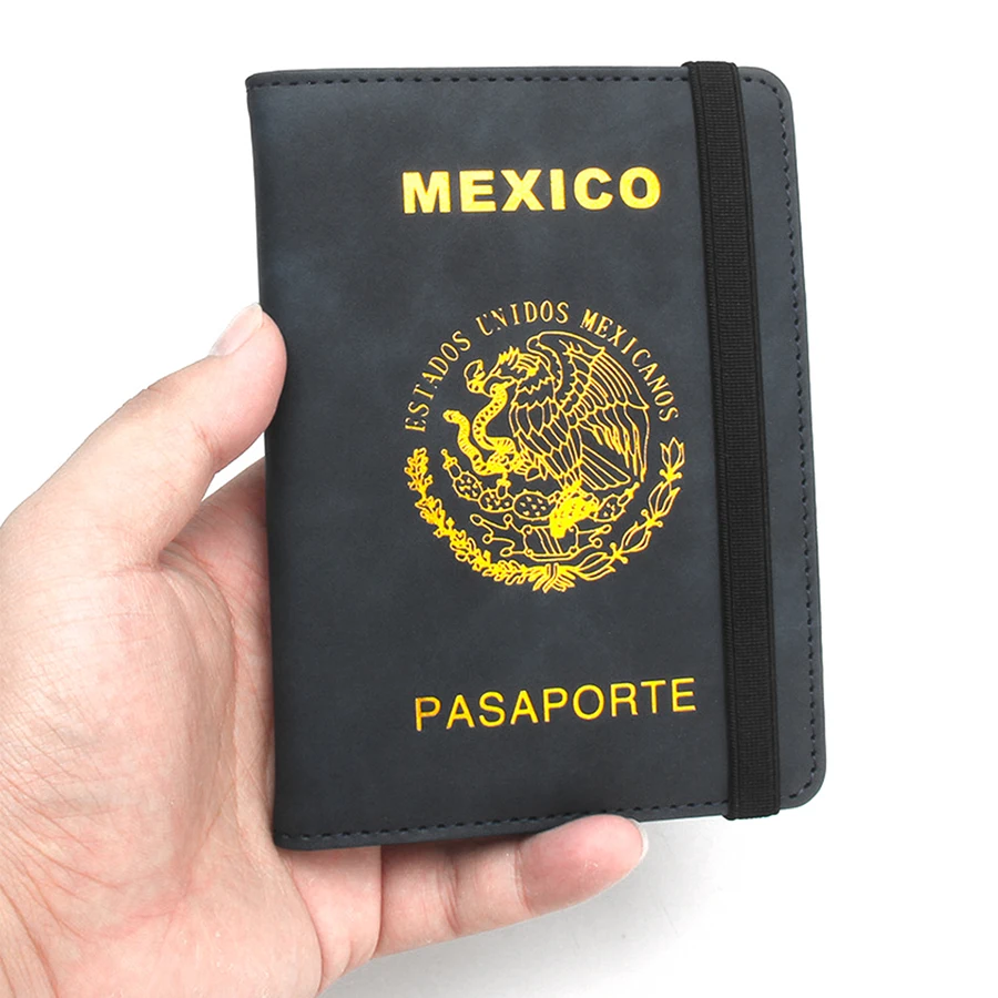Synthetic Leather Mexico Passport/ Card Holder - Image 1