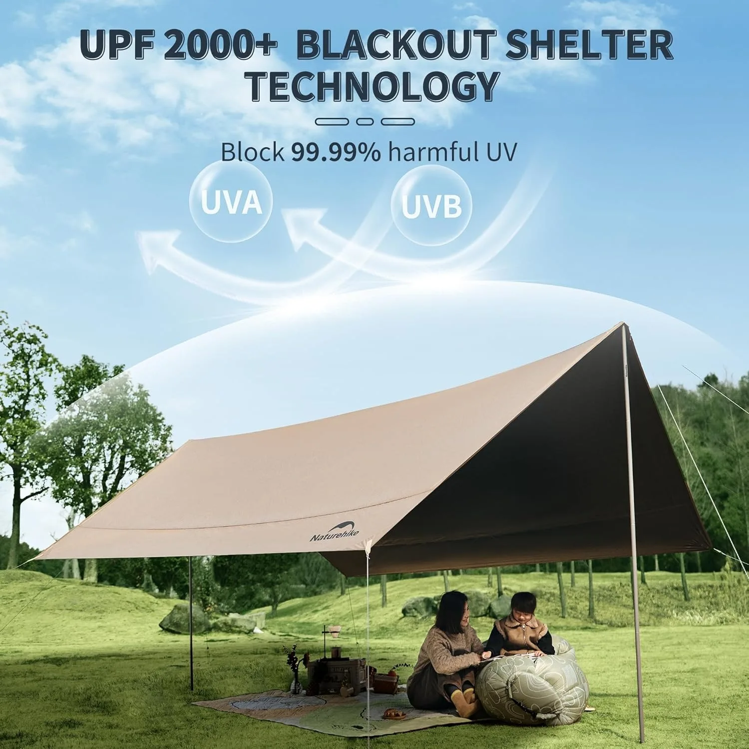 Large Waterproof Canopy Shelter  Anti-UV UPF2000+ - Image 3