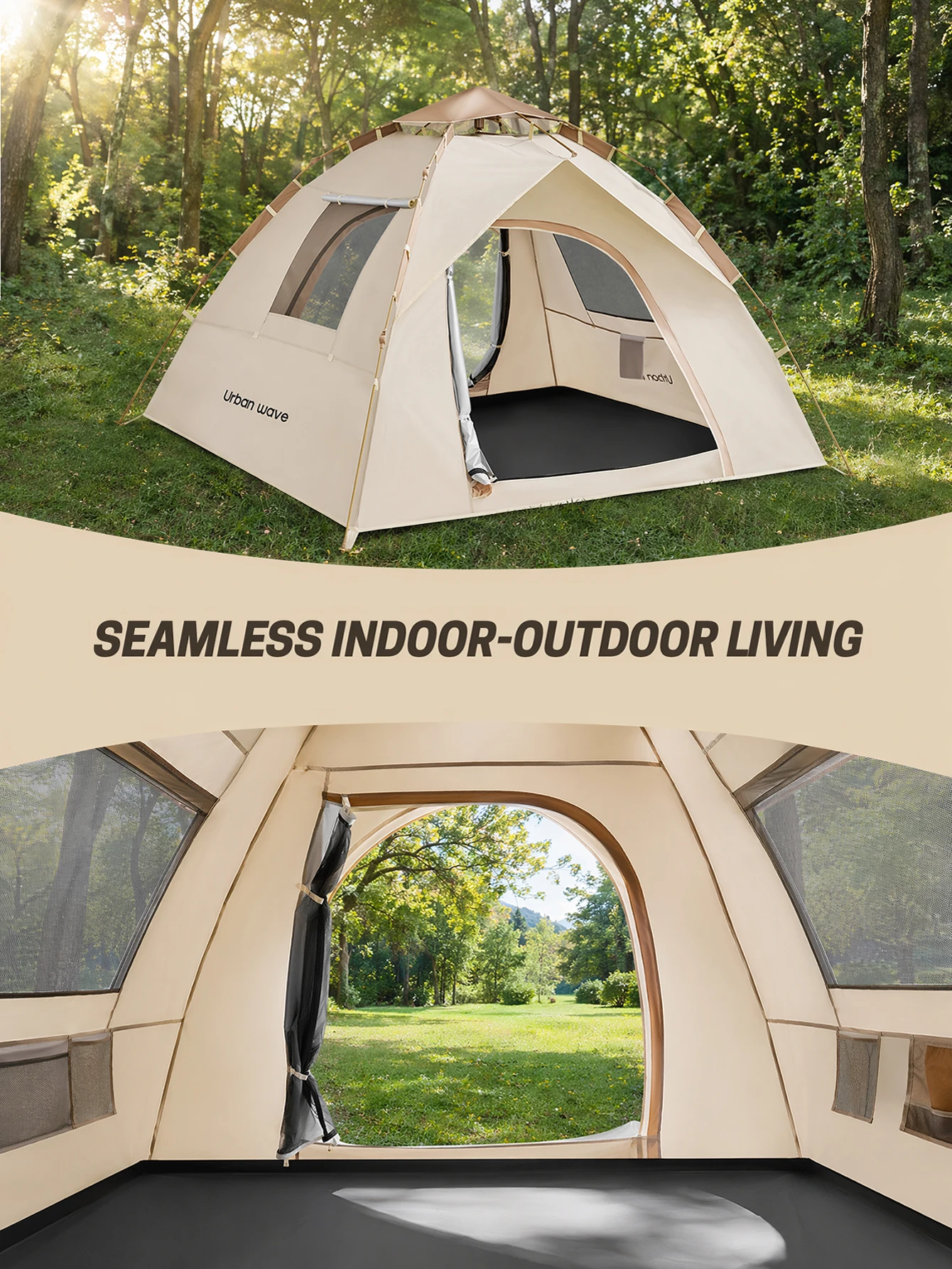 Automatic Pop-up Water and Wind Proof Camping Tent - Image 2