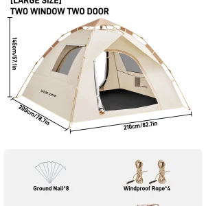 Automatic Pop-up Water and Wind Proof Camping Tent - Thumbnail Image 3