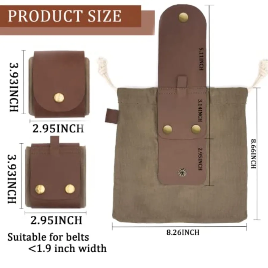 Water Resistant Leather Foraging Bag with pouch - Image 3