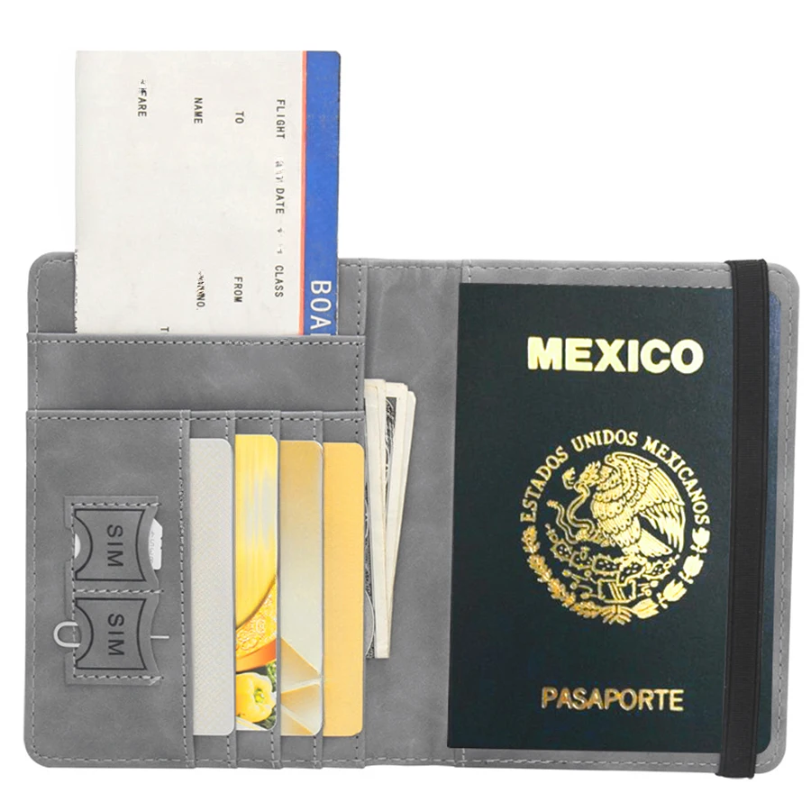 Synthetic Leather Mexico Passport/ Card Holder - Image 4