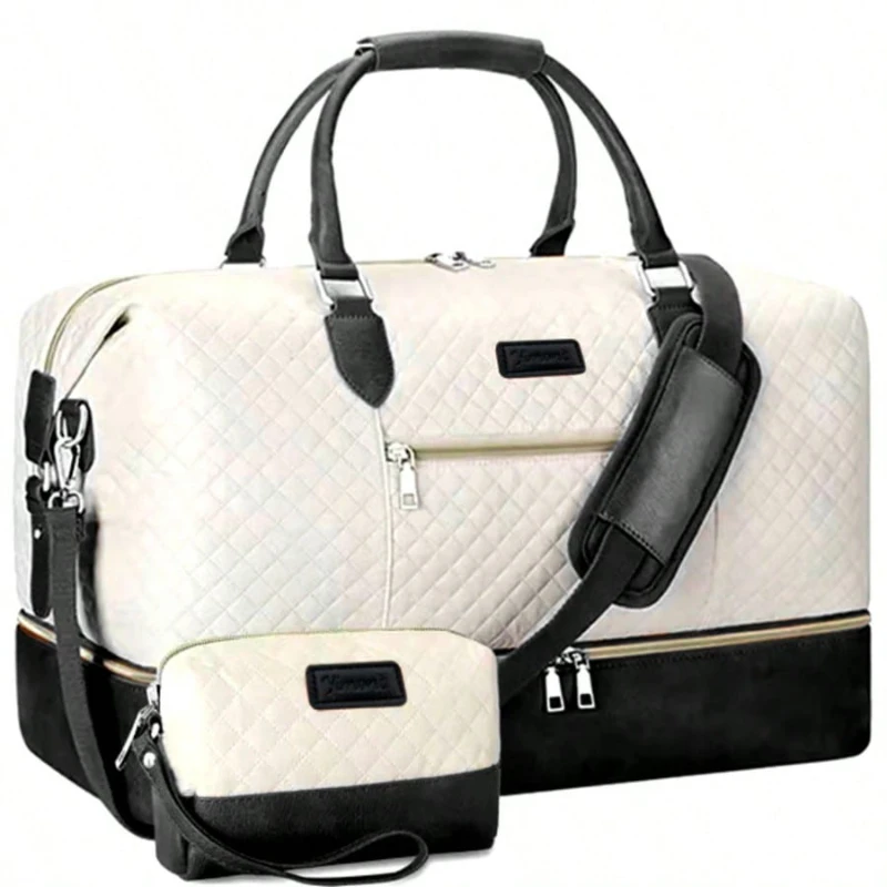 2-Piece Travel Duffle Bag Set with Shoe Compartment - Image 1