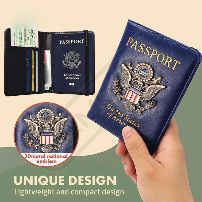 Synthetic Leather Passport Holder - RFID Blocking - Image 1