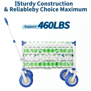 Heavy Duty Folding Utility Beach Wagon 9" Wheels - Thumbnail Image 3