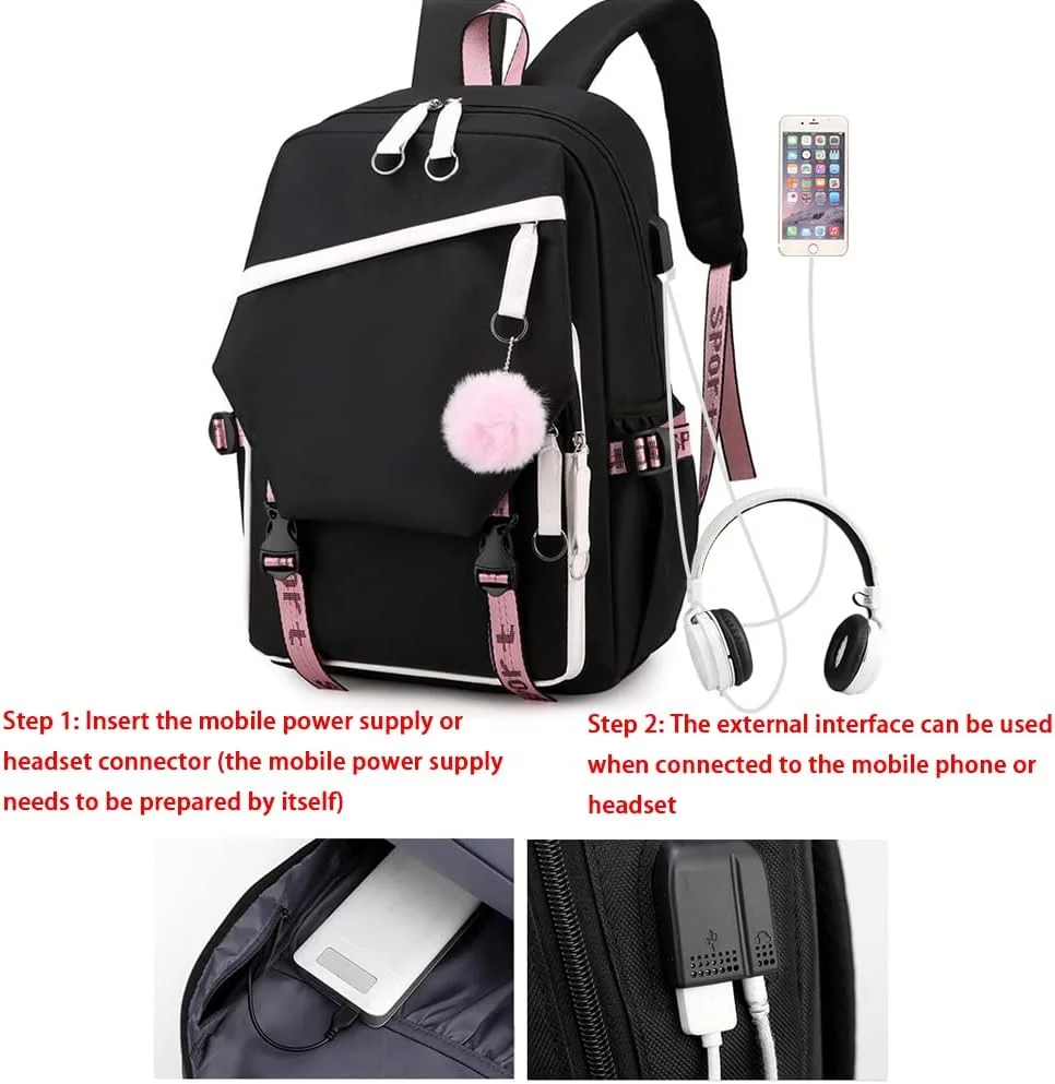 Y2K Kawaii Travel/School Cartoon Girls Backpack - Image 3