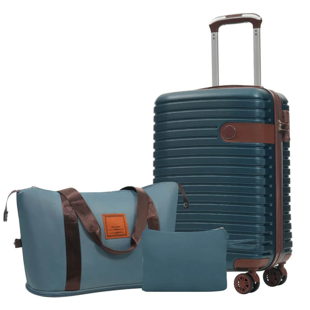 3Pc Carry on 22x14x9 Lightweight 20" ABS Luggage - Image 3