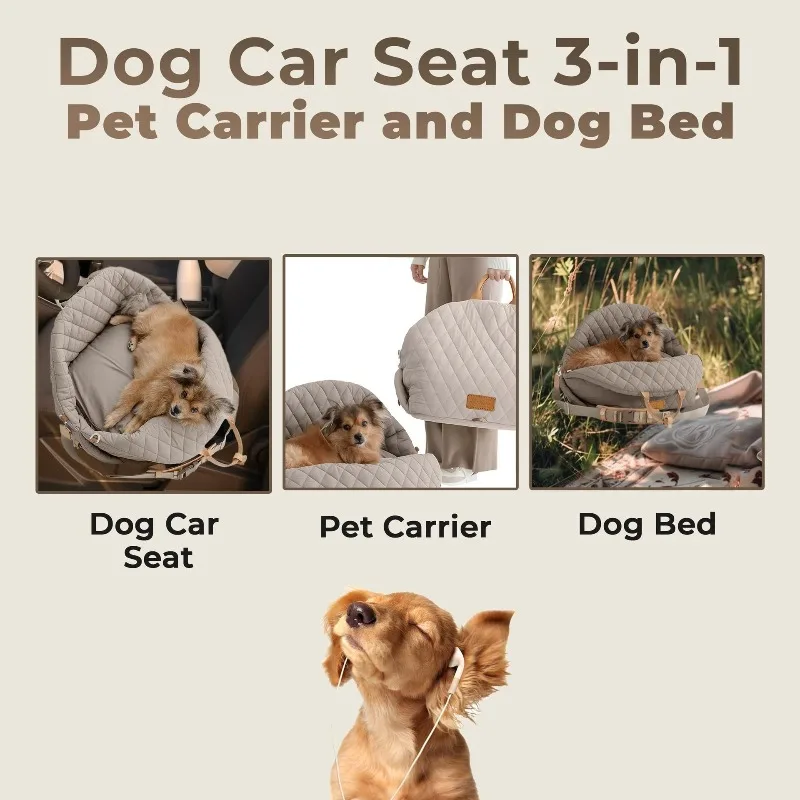 3-in-1 Dog Car Booster Seat & Carrier - Image 3