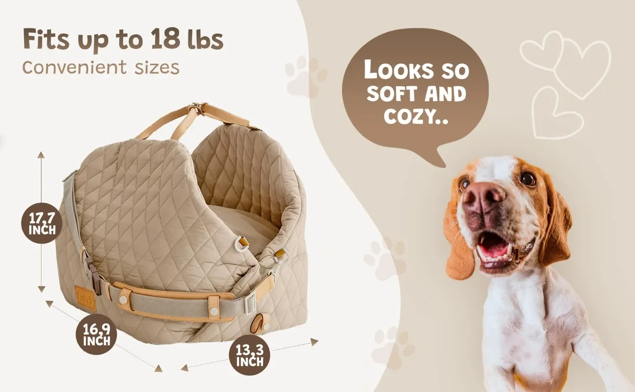 3-in-1 Dog Car Booster Seat & Carrier - Image 5