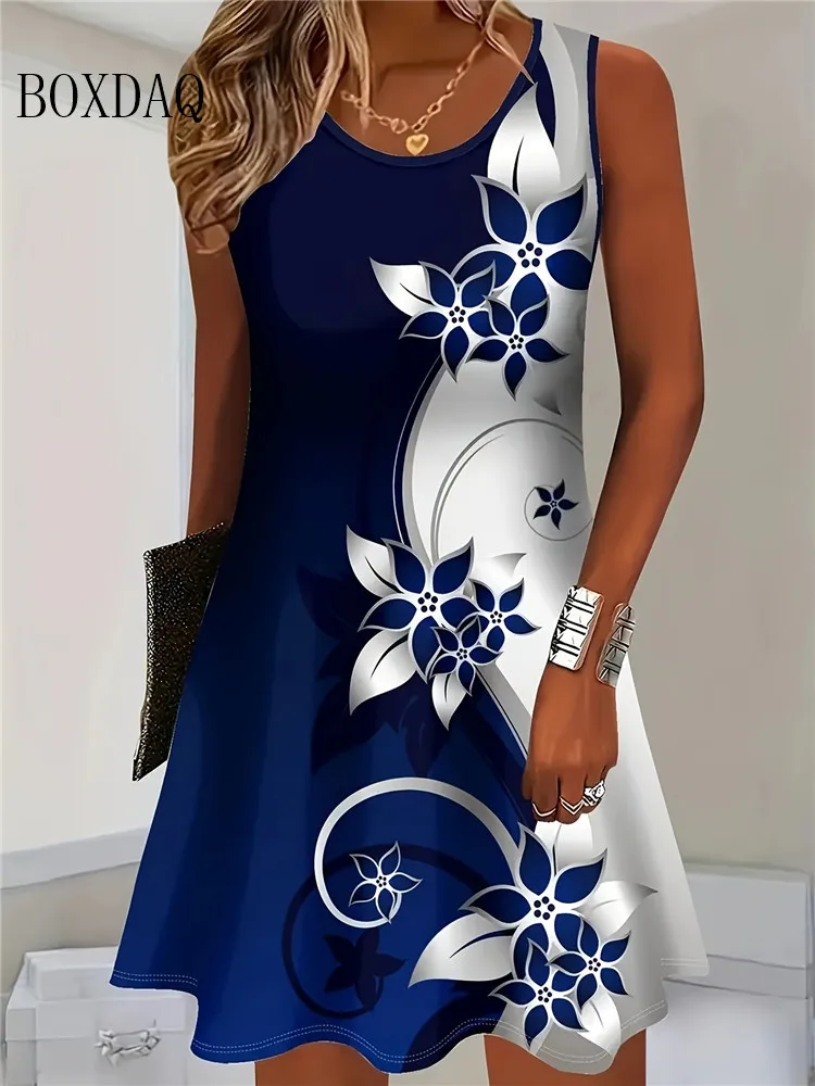 Women's Boho Floral Summer Tank Dress - Image 6