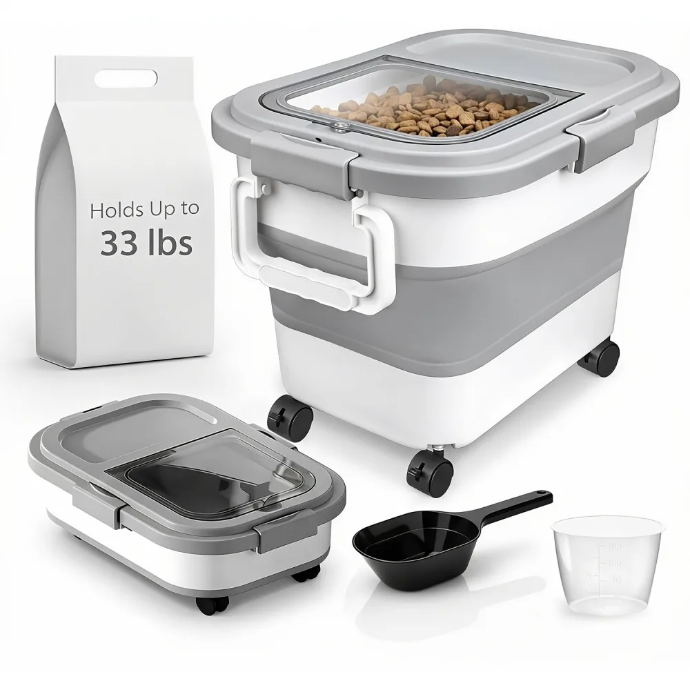 Collapsible Pet Food Storage A Must For Travel - Image 1